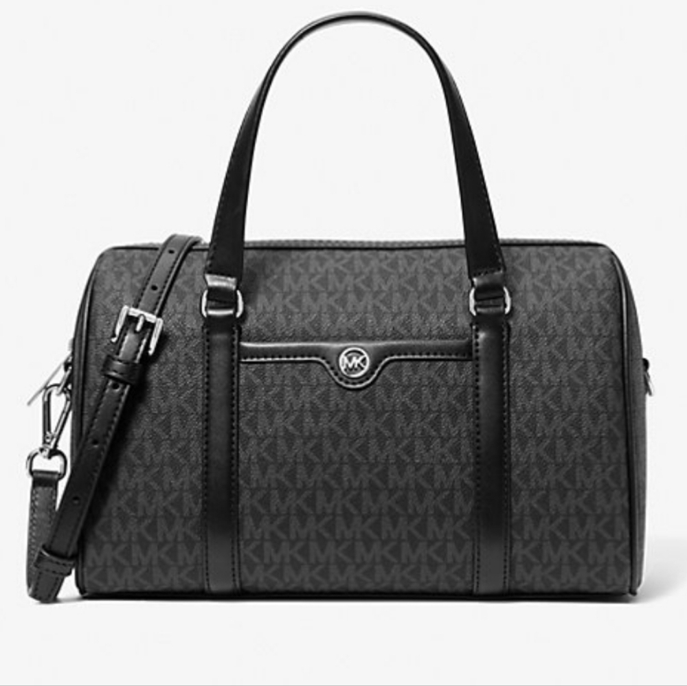 Michael Kors Jet Set Travel Medium Signature Logo Satchel NWT